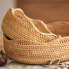 Rattan bread and fruit basket in three sizes