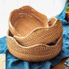 Rattan snack basket styled on counter