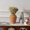 Rattan woven tabletop vase for dried flowers
