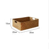 Hand-knitted grass storage basket