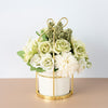 Potted dried flower bouquet styled on table