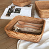 Natural vine rattan basket close-up
