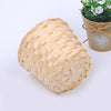 Handmade willow-style bamboo basket close-up