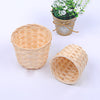 Small woven bamboo storage basket