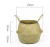 Woven seagrass belly basket close-up