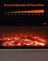 75 inch mantel fireplace styled in large room