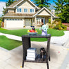 19 inch square outdoor coffee table glass top