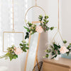 Artificial flower detail on wall hanging