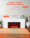 Large freestanding fireplace remote and digital display
