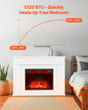 Electric fireplace 3D flame close-up
