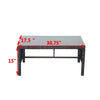 Rectangular coffee table assembly parts