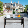 30 inch rectangular outdoor coffee table glass top