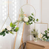 Faux flower wall hanging size detail