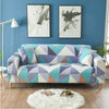 Sofa cover styled on three-seater couch