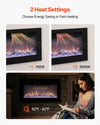 42 inch bedroom fireplace heater installed on wall