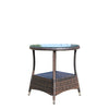 Weather resistant round coffee table detail