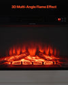 43 inch mantel fireplace styled in bedroom