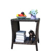 Outdoor coffee table with patio furniture set